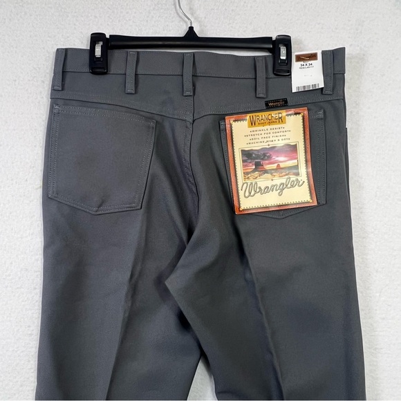 Wrangler® Wrancher Heather Gray Men’s 82HG Polyester Pants Size 34 x 34 - Picture 6 of 6